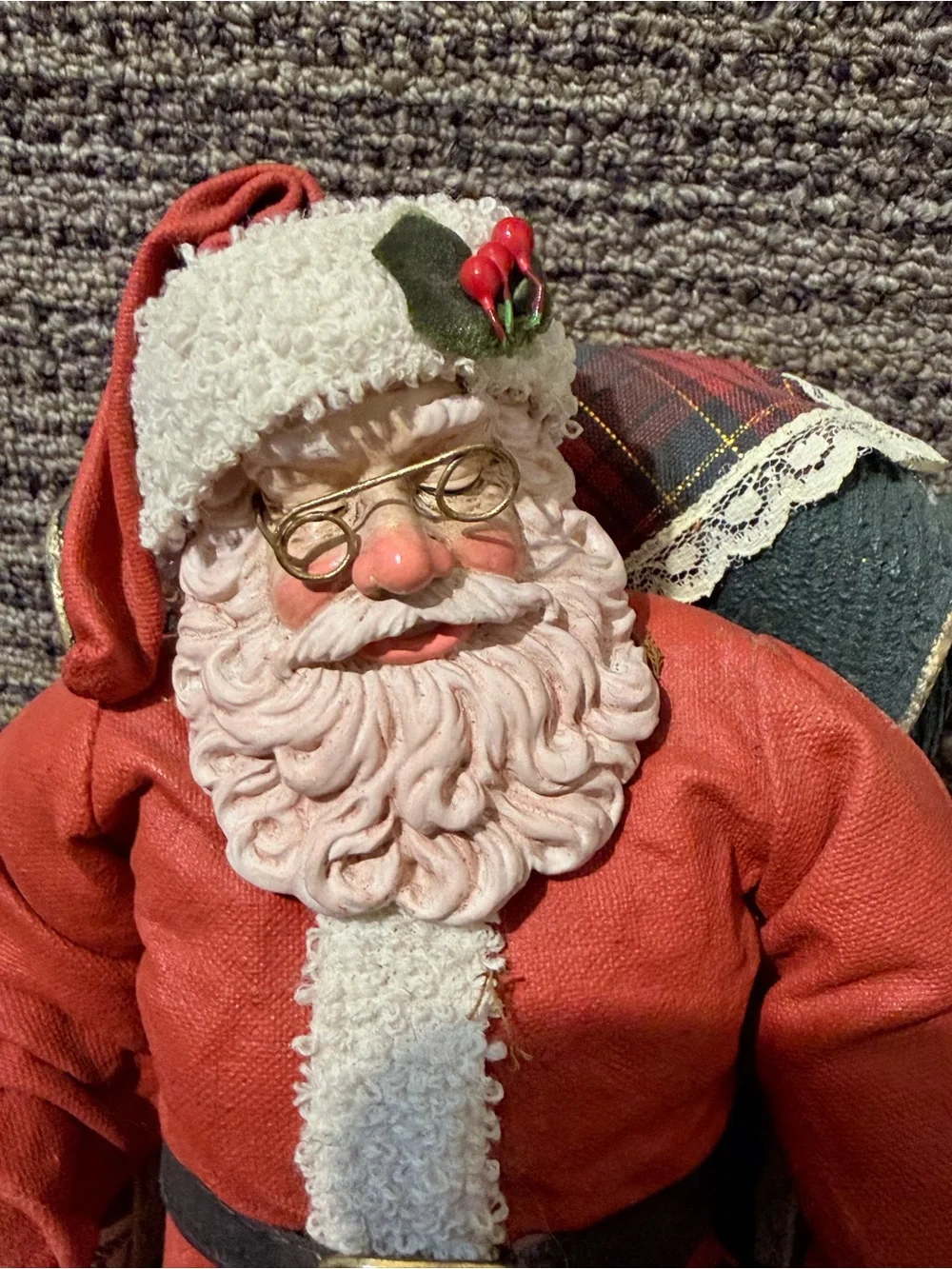 Vintage Dillards Holliday Santa with Child Figurine  Christmas Deco